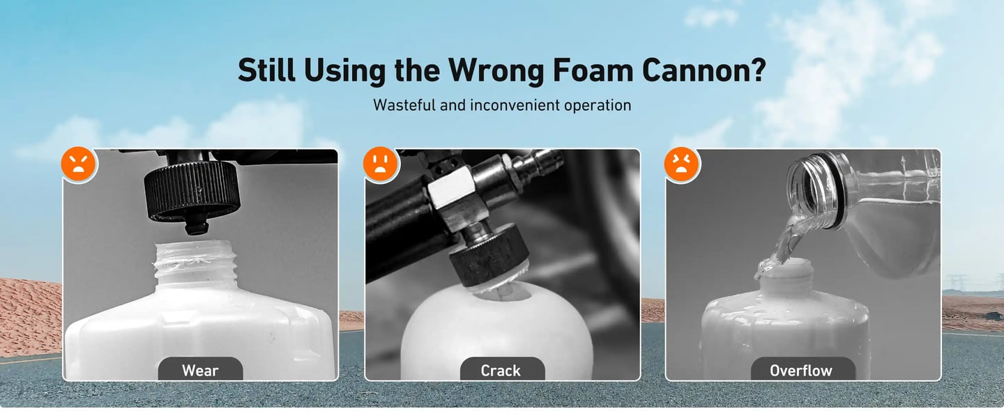 AstroAI Foam Cannon, Wide Neck, 1L Bottle