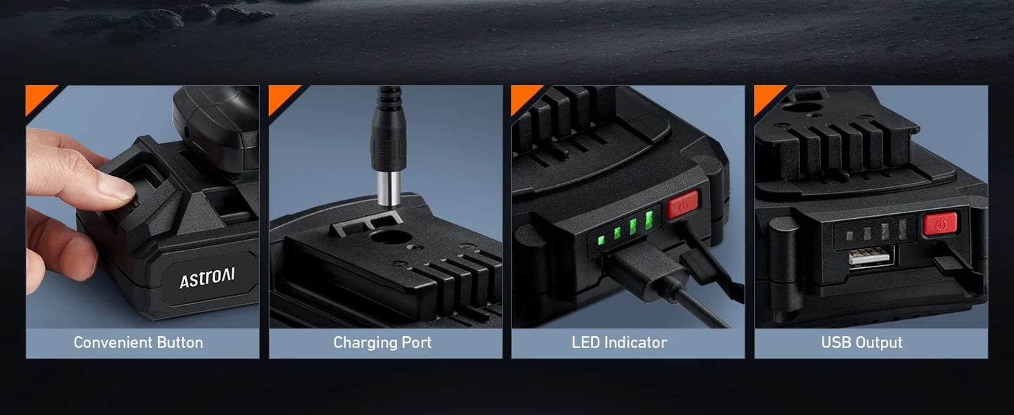 AstroAI Rechargeable Li-ion Battery