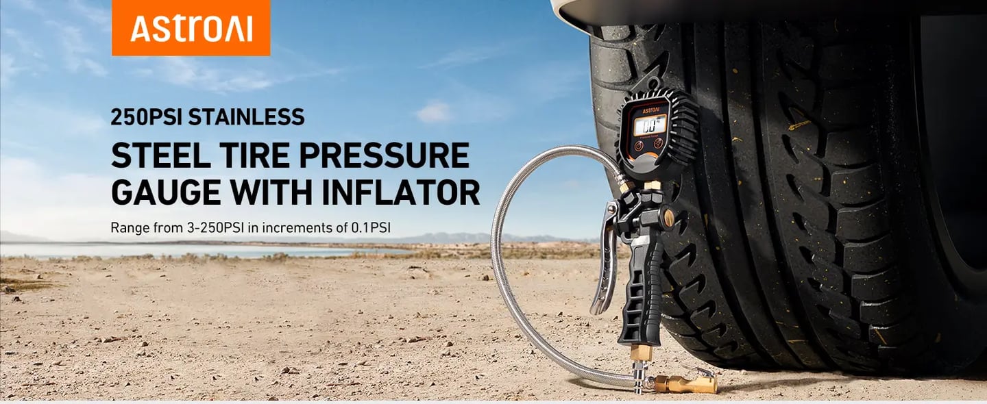 AstroAI 250 PSI Digital Tire Inflator with Pressure Gauge, Model TIG250B