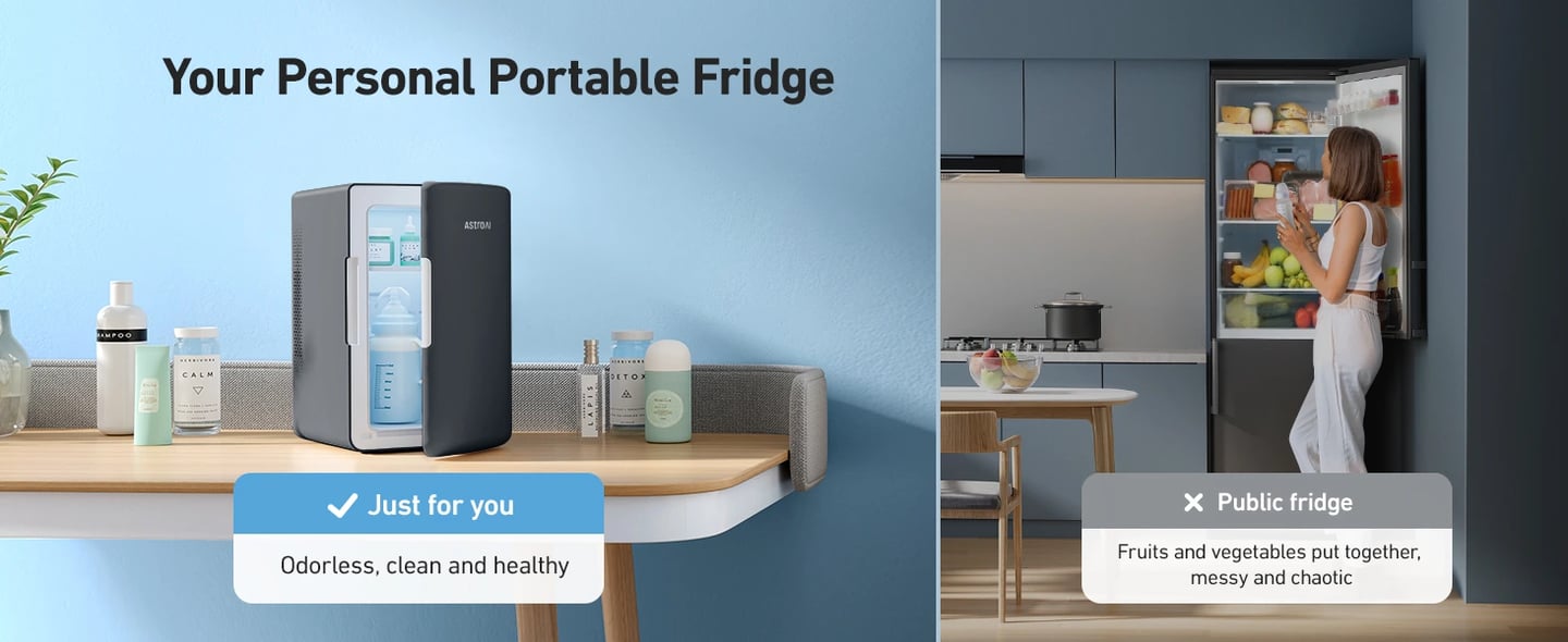 AstroAI Mini Fridge 6 Litre / 8 Can | Cooler and Warmer Black