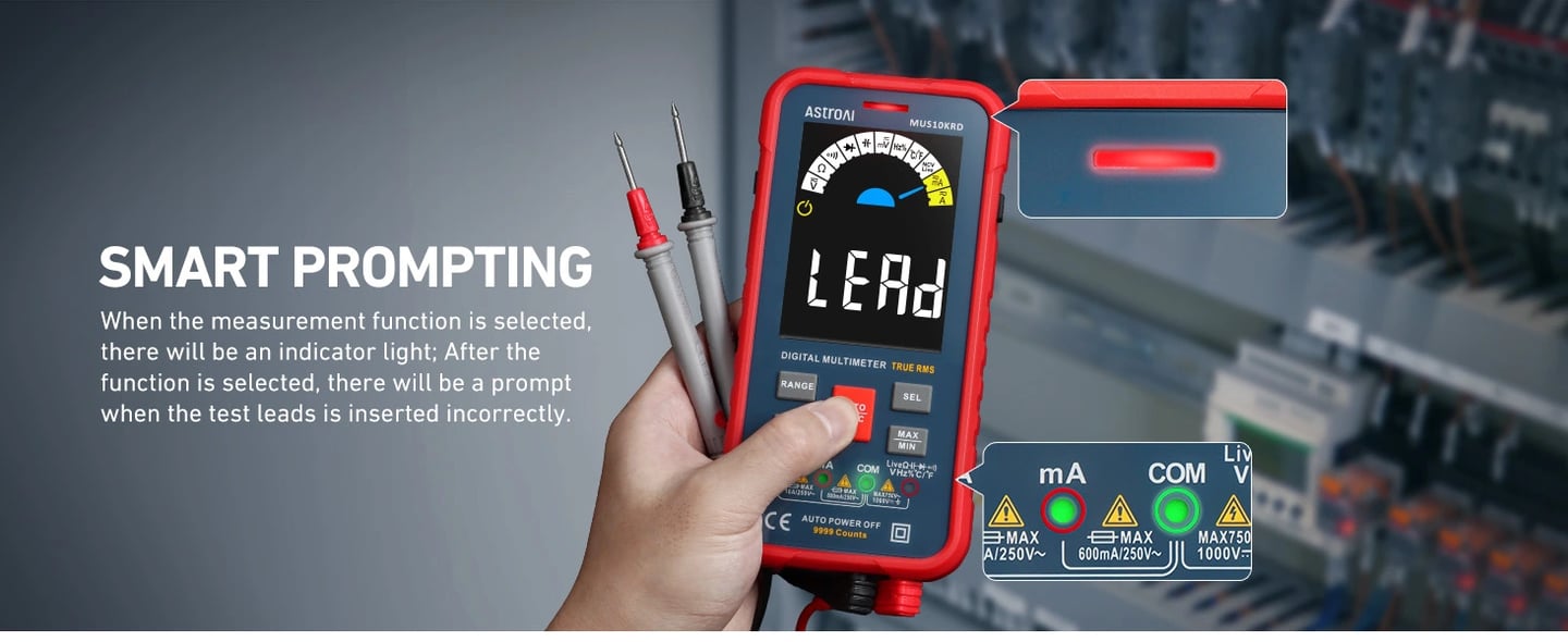 AstroAI 10000 Counts Digital Multimeter，TRMS，Model MUS10KRD