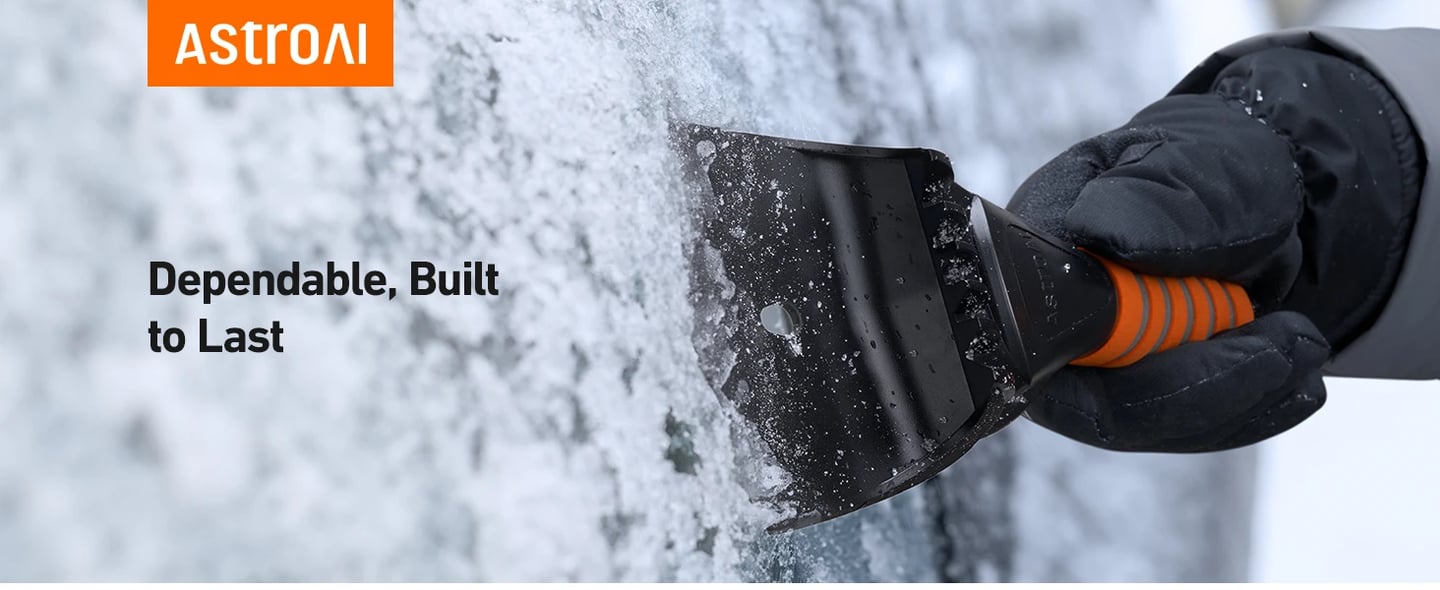 AstroAI Ice Scraper for Cars and Small Trucks - Dang Near Indestructible Ice Scrapers