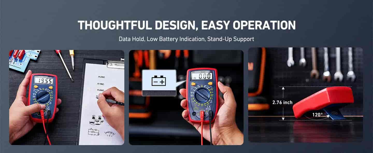 AstroAI Digital Multimeter 2000 Counts, Model AM33D