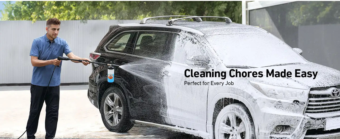 AstroAI Cañón de Espuma, Lanzador de Presión para Coche, Alta Resistencia Espuma, Botella de 1 Litro