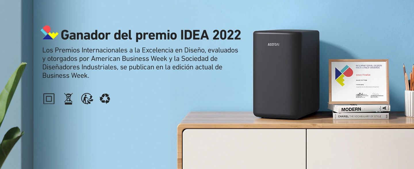 AstroAI Mini Refrigerador, Nevera 6L, Mini Frigobar, Refigerador Pequeña 12V/110V, AC/DC, Neveras Pequeña para Habitación, Coche, Viaje