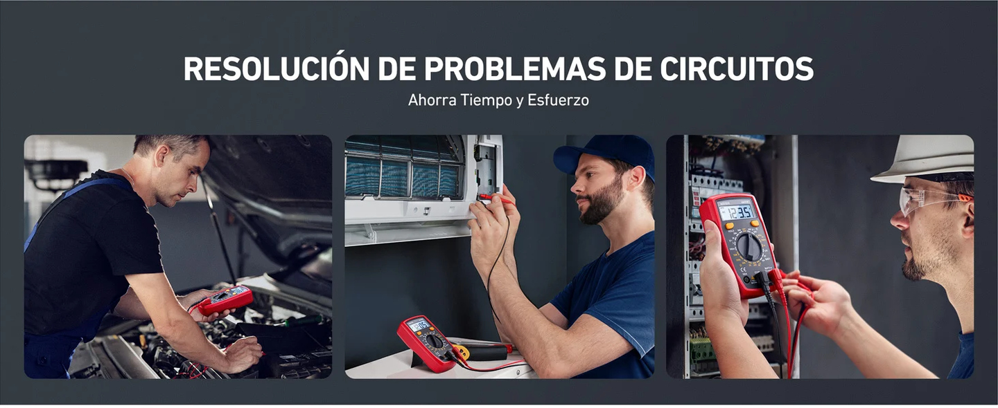 AstroAI Multímetro Digital, Polímetro Profesional, Voltímetro, Tester Electricista, Multimeter para Corriente CC, Voltaje CA/CC, Resistencia, Continuidad y Diodos de Prueba, Negro