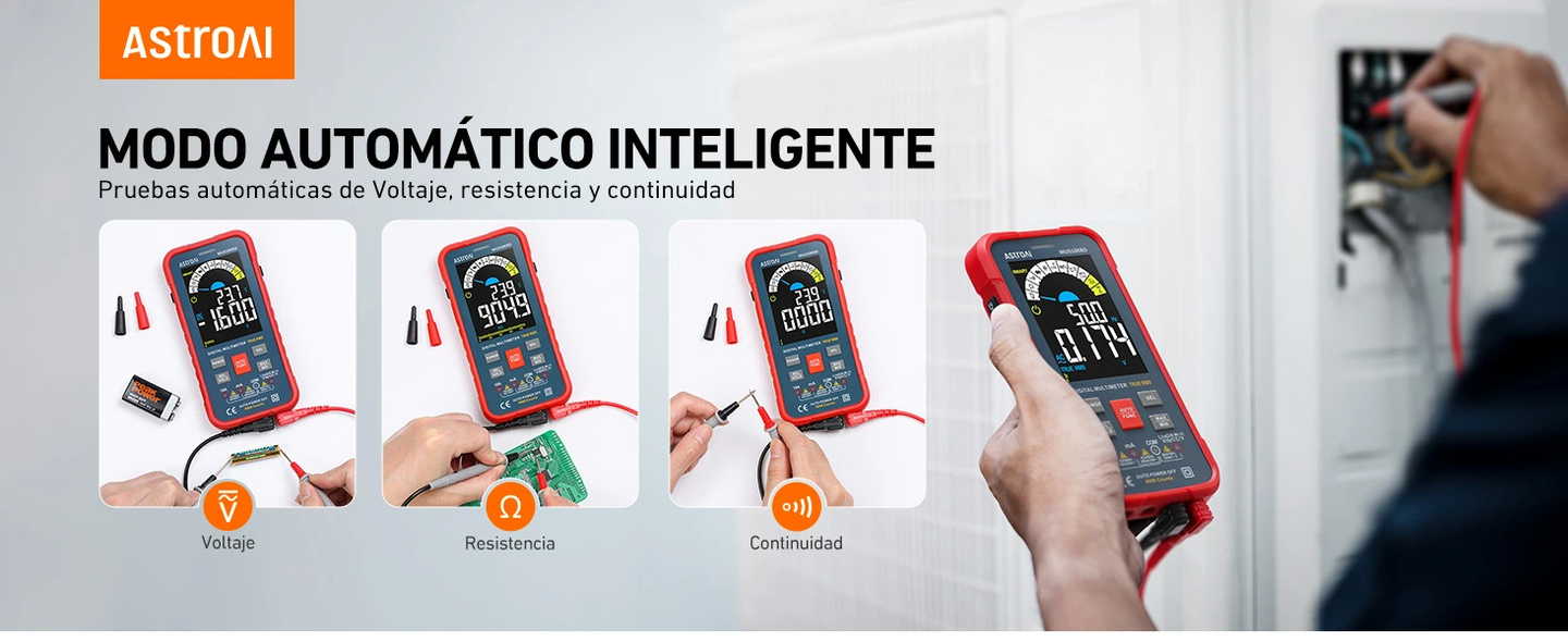 AstroAI Multímetro digital de rango automático 10000 cuentas TRMS