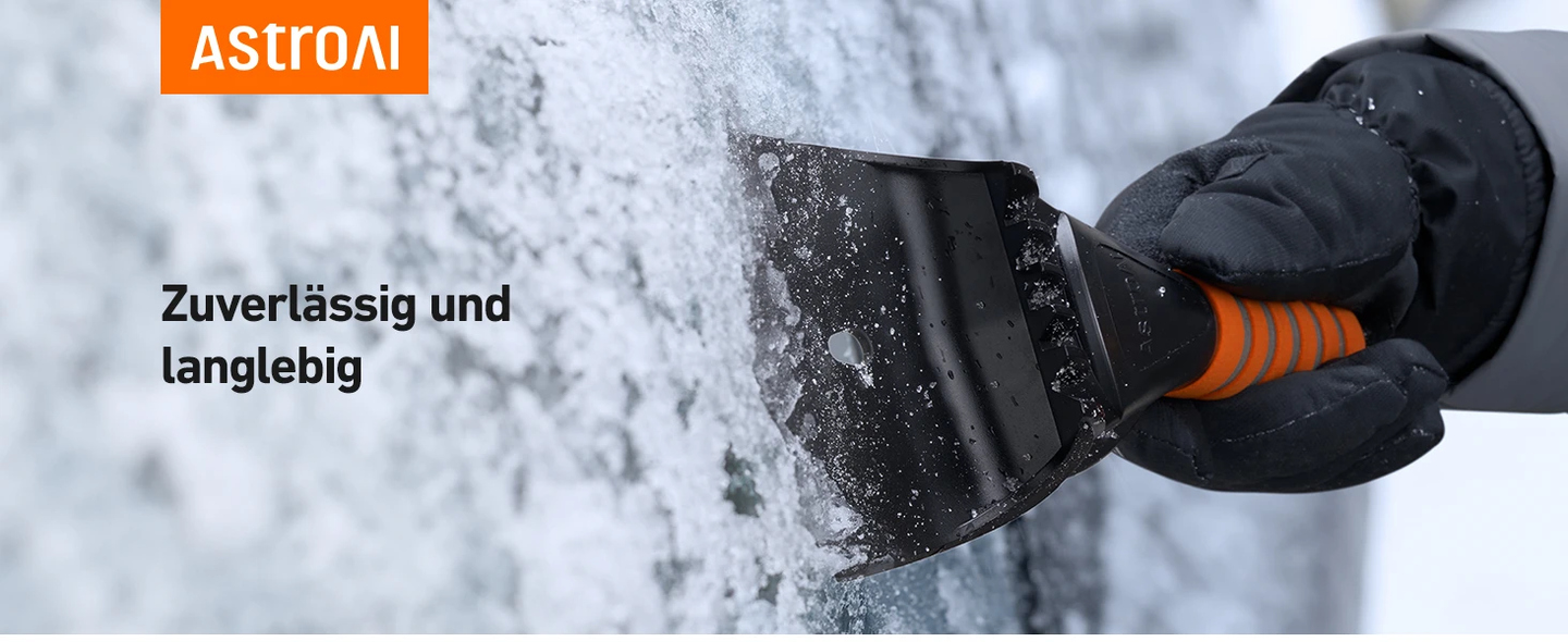 AstroAI Eiskratzer Auto Profi Scheibenkratzer Auto Effizienter & Sicherer mit Ergonomischem Ultraweichem Eva-Griff