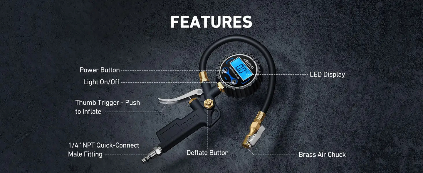 AstroAI Digital Tire Inflator with Pressure Gauge 250PSI