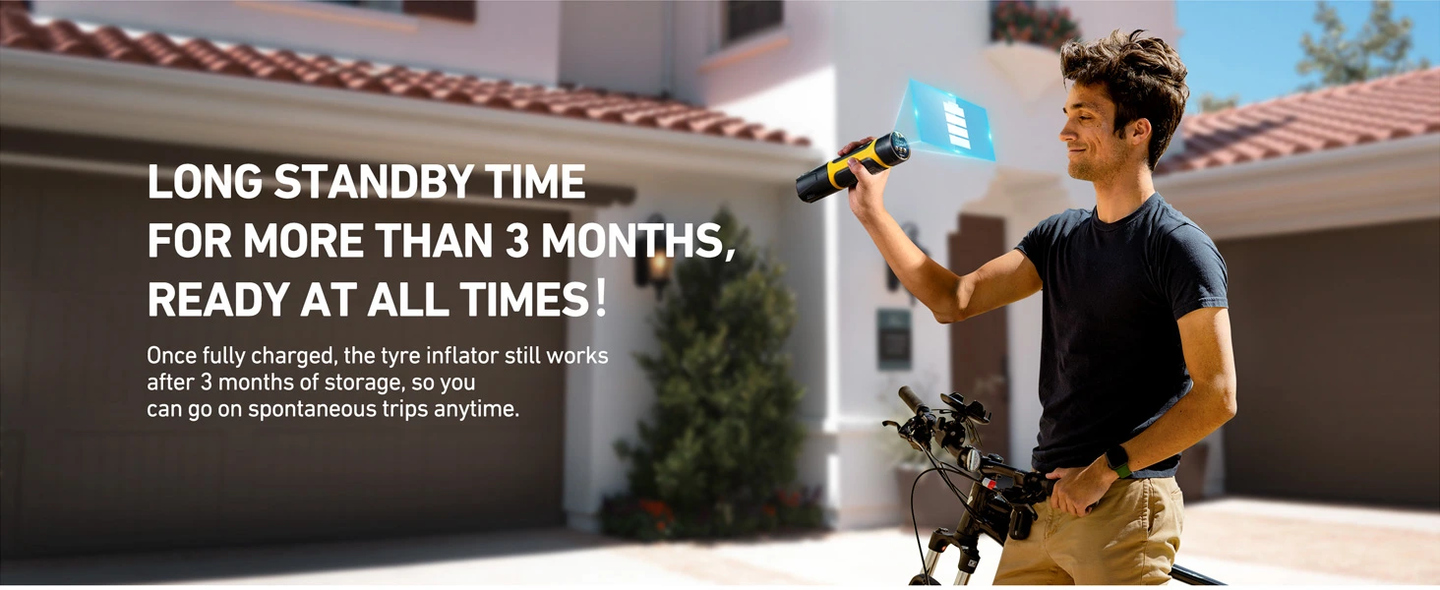 AstroAI Electric Bike Pump Cordless Tyre Inflator 150PSI