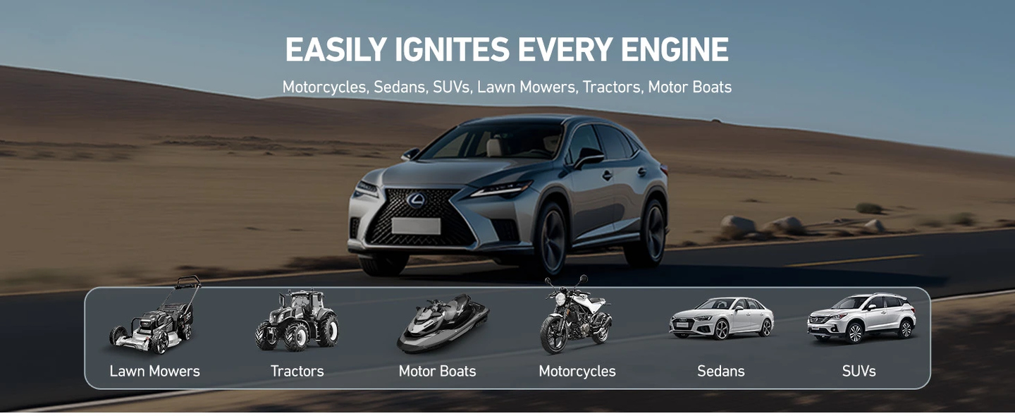 AstroAI P8 Arrancador de Baterias de Coche 8000A, 12V Arrancador de Coches Portatil (para 8.0L Disésel o 10.0L Gas), Naranja