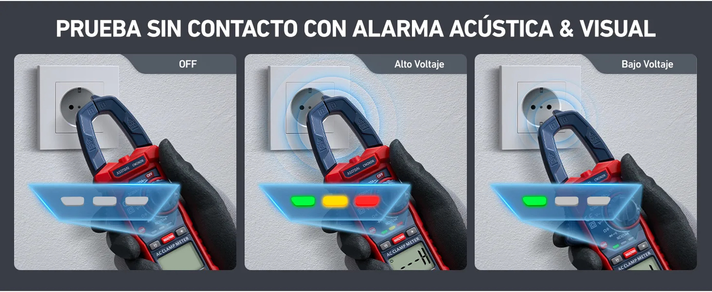 AstroAI Pinza Ampérimetrica CM2K0R de 2000 Cuentas