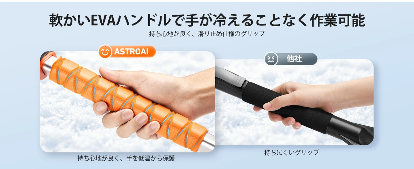 AstroAI 87.1cm スノーブラシ 車 除雪ブラシ 雪かき 多機能