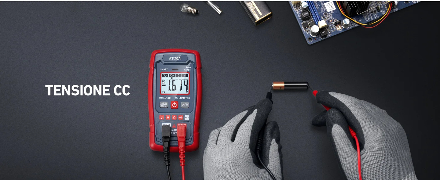 AstroAI Electrician Tester 4000 Counts, Professional Digital Multimeter, Automatic Range Multimeter, Voltmeter, Quickly and Accurately Measure AC/DC Voltage Resistance and Continuity