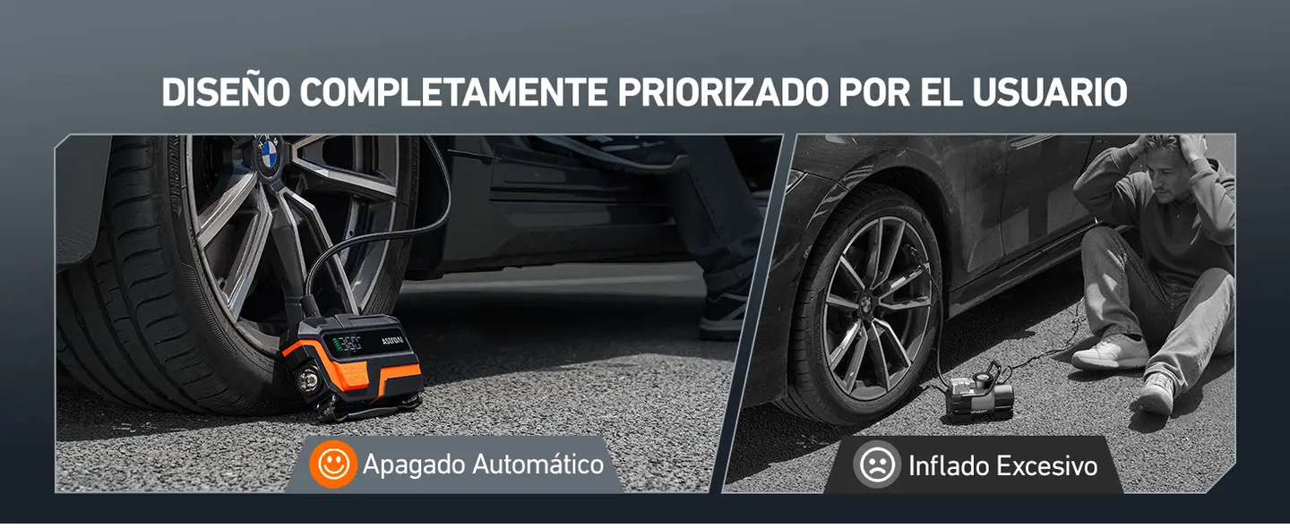 AstroAI MF16 Arrancador de Baterias de Coche de 6000 A con compresor de 150 PSI, Booster Bateria Portatil (para 8L Disésel o 10L Gas)