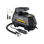 AstroAI CZK-3631 Tire Air Compressor with Digital Pressure Gauge, Emergency LED Light for Bicycle, Balloons, Yellow