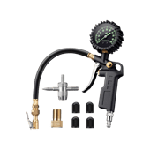 AstroAI 100 PSI Tire Inflator with Pressure Gauge, 100 PSI-ANSI B40.1 Accurate, Large 2.5" Easy Read Glow Dial and Compressor Accessories