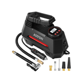 AstroAI Onboard Air Compressor for Car Tires with Digital Pressure Gauge, Emergency LED Light, 100 PSI, Red