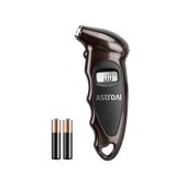 AstroAI Digital Tire Pressure Gauge with Replaceable AAA Battery & Backlit LCD & Non-Slip Grip, 4 Settings Stocking Stuffers for Car/Truck/Bicycle, 150 PSI, Brown