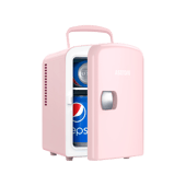 AstroAI 4 Liter/6 Can, AC/DC, Portable Mini Fridge, Skincare Fridge (Cranberry)