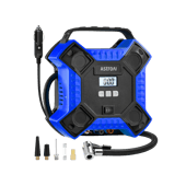 AstroAI Air Compressor for Car, 12V DC Integrated Metal Structure with LED Light for Cars, Bicycles, Motorcycles, and Other Inflatables (160PSI, Blue)