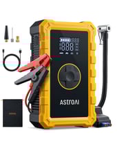AstroAI S8AIR Jump Starter with Air Compressor, 3000A Car Battery Jumper Starter Portable (6.0 Gas/3.0L Diesel) with 150PSI Cordless Auto-Shutoff Tire Inflator (Yellow)