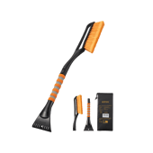 AstroAI スノーブラシ スノースクレーパー, オレンジ 全長69cm