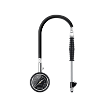 AstroAI Motorcycle Tire Pressure Gauge with Large 2.5" Glow Dial, Dual Head Stainless Steel Made for Car/Truck/Motorcycle, 230 PSI