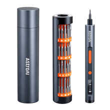 AstroAI 3.7V Electric Screwdriver, 63 in 1 Mini Rechargeable Cordless Set with 60 Magnetic Bits, Rotatable Magnetic Storage