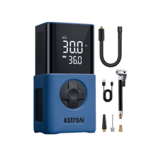 AstroAI Tire Inflator 150 PSI L7S Portable Air Compressor Cordless Bike Pump with Digital Dual Values Display, Blue
