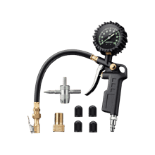 AstroAI 100 PSI Tire Inflator with Pressure Gauge, 100 PSI-ANSI B40.1 Accurate, Large 2.5" Easy Read Glow Dial and Compressor Accessories