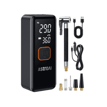 AstroAI 150PSI Tire Inflator, Portable Air Compressor with 6600mAh Battery & DC Cord