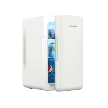 AstroAI Tiny Mini Fridge for Bedroom, Office, Dorm, 6 Liter/8 Cans, 110V AC/ 12V DC, Beige