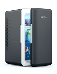 AstroAI 冷蔵庫 小型 6L ミニ冷蔵庫 小型 保温 冷温庫 バージョン2.0 化粧品 省エネ AC/DC給電 保温 保冷 家庭 車載2電源式 ポータブル コンパクト355ml*8本 日本語説明書付き (ダークグレー)