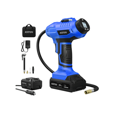 Get Handheld Cordless Air Compressor 160 PSI with Rechargeable