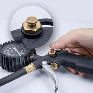 AstroAI 100 PSI Tire Inflator with Pressure Gauge, 100 PSI-ANSI B40.1 Accurate, Large 2.5" Easy Read Glow Dial and Compressor Accessories