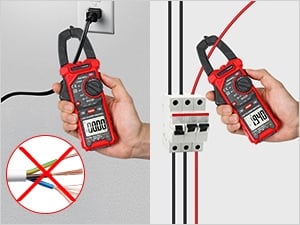 AstroAI Digital Clamp Meter Multimeter 2000 Counts Amp Voltage, Black