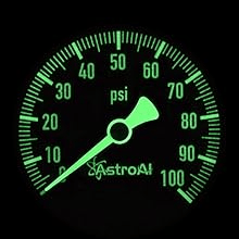 AstroAI 100 PSI Tire Inflator with Pressure Gauge, 100 PSI-ANSI B40.1 Accurate, Large 2.5" Easy Read Glow Dial and Compressor Accessories