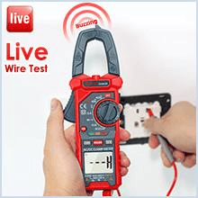 AstroAI CM4K0R Digital Clamp Meter 4000 Counts, Measuring AC/DC Voltage, Amp, Resistance, Capacitance, Frequency, Continuity, Live Wire Test, etc.