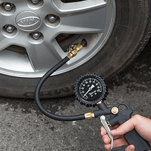 AstroAI 100 PSI Tire Inflator with Pressure Gauge, 100 PSI-ANSI B40.1 Accurate, Large 2.5" Easy Read Glow Dial and Compressor Accessories