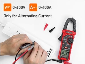 AstroAI Digital Clamp Meter Multimeter 2000 Counts Amp Voltage, Black