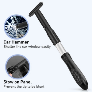 AstroAI Scheibenreiniger auto, Autoscheiben Innenreiniger für Windschutzscheibe mit ausziehbarem Griff und 3 Mikrofaserpads, Grau