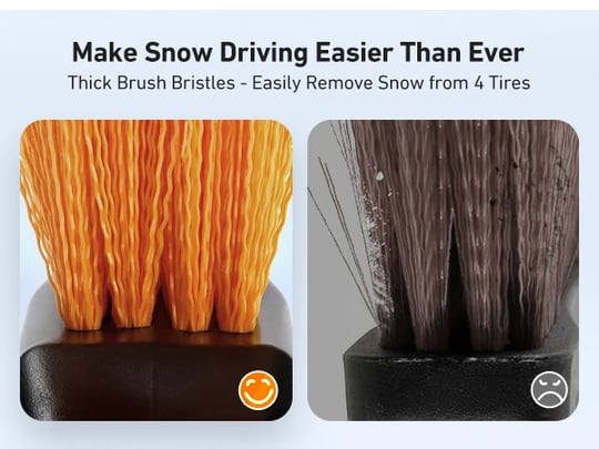 27" Snow Brush & Ice Scrapers For Car Windshield With Foam