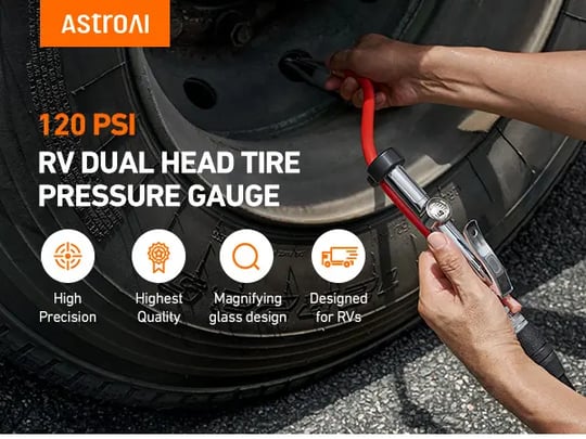 Digital Tire Inflator Pressure Gauge with 32cm 12&... - Vicedeal