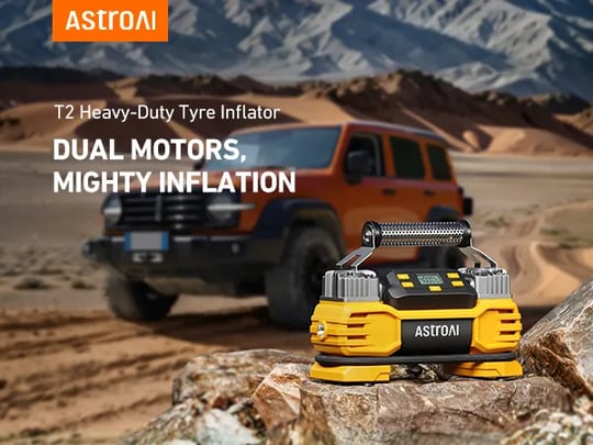 AstroAI 160 PSI Heavy Duty Tyre Inflator Dual Cylinders Dual Motors Air Compressor