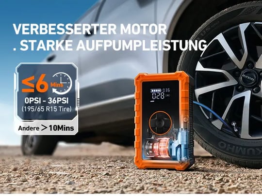 Luckfire M7 Starthilfe Powerbank - Auto Starthilfe Mit Kompressor & Powerbank