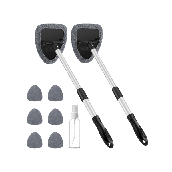 AstroAI Windshield Cleaning Tool Car Windshield Cleaner Gray, 2 Pack