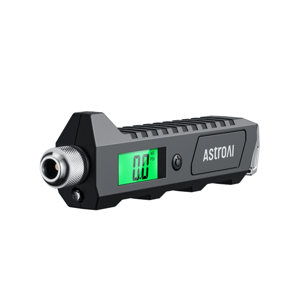 AstroAI Digital Tire Pressure Gauge with 4 Settings for Heavy Duty Truck/Motorcycle/Bike/Car, Backlit LCD Flashlight and Non-Slip, 230 PSI, Black