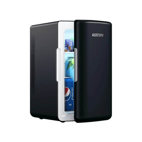 AstroAI Mini Fridge 2.0, 6 Liter/8 Cans Skincare Fridge (Dark Black)