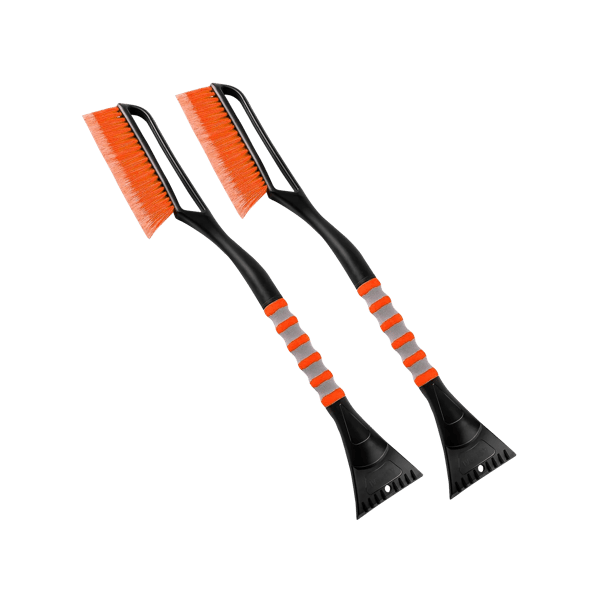 AstroAI 2 Pack 27" Snow Brush and Detachable Deluxe Ice Scraper Red